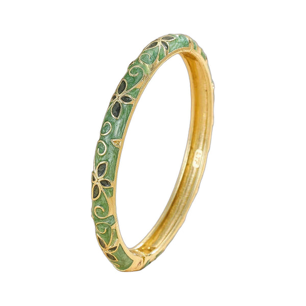 Armreif in Gold, mit floralen Mustern